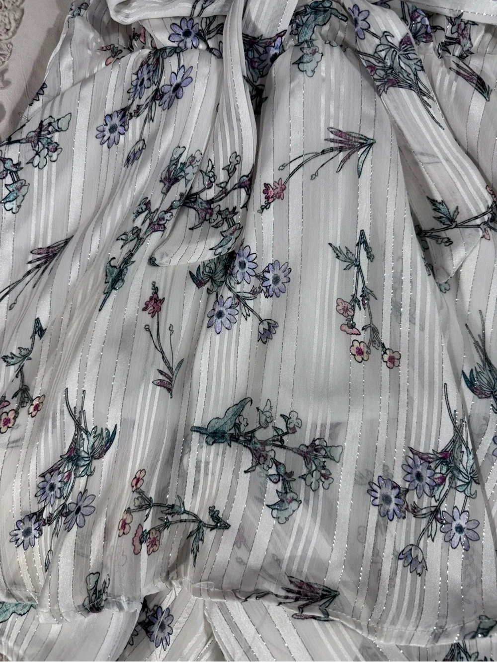 Allison + Audrey White Floral Girls' Casual Wrap Dress
